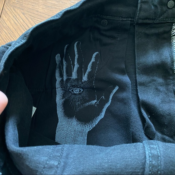 Ovadia New York Mens High Rise Skinny 001 Size 34 Black Denim - Picture 9 of 13